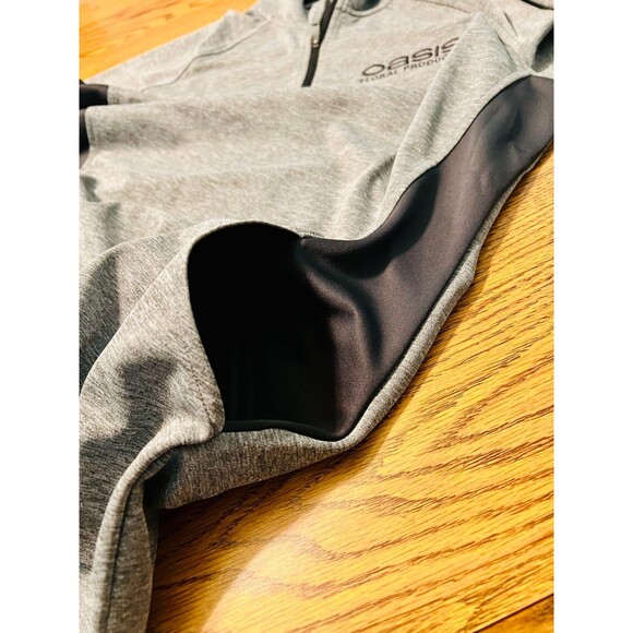 ADIDAS Women's 1/4 Zip Shirt Long Sleeve Gray Black Performance Pullover Size L - Picture 11 of 11